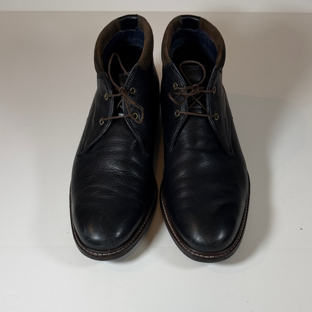 Cole Haan Men's Black Leather Watson Chukka ii Lace Up Boots - Picture 3 of 5